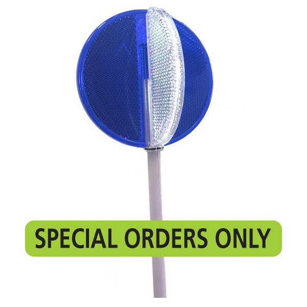 2-in-1 Telescopic 46" to 72" Driveway Marker, Blue and Clear